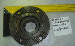 Фланец редуктора среднего моста с торцевыми зубьями d-165, l=90, 4 отв., крупный шлиц (AZ9114320205)